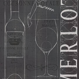 Wine Blueprint Ii V2 Charcoal by Marco Fabiano