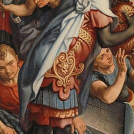 Wing of an Altarpiece with Adoration of the Magi, on the reverse is Presentation in the Temple. D... by pieter aertsen