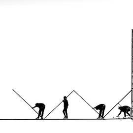Working Between Vertical And Horizontal by Ekkachai Khemkum