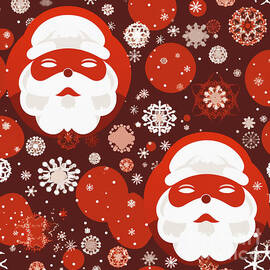 a  cute  santa  claus  and  snowflakes  pattern  in  th  bcbebd  dbe  cb    fbaba by Asar Studios by Artistic Rifki