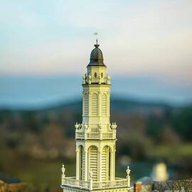 Aerial view of Phillips Academy bell tower in Andover, Massachusetts