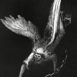 And I Saw an Angel Come Down From Heaven, Having the Key of the Bottomless Pit and a Great Chain by Odilon Redon