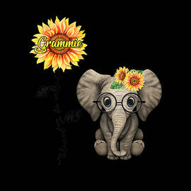 Blessed To Be Called Grammie Elephant Mother's Day Mama Mom 