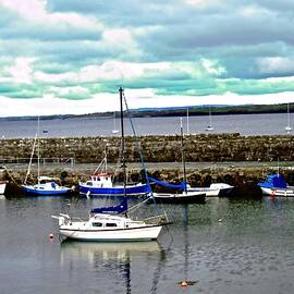 Boats in the harbour by Stephanie Moore