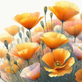 Vibrant California Poppies by Kim Hojnacki