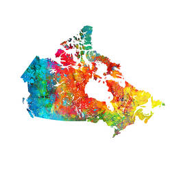 Canada Watercolor Map by Michael Tompsett