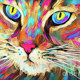 Colorful Cat by Tina LeCour