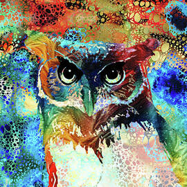 Colorful Owl Art - Hidden Gem - Sharon Cummings