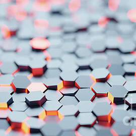 Hexagon pattern background. Modern technology and network concept by Michal Bednarek