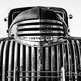 Chevy Grill In Your Face - BW by Scott Pellegrin