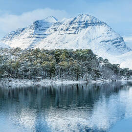Liathach reflected in Loch Clair, Torridon, Scotland, UK by Justin Foulkes