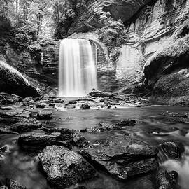 Looking Glass Falls BW by Alexey Stiop