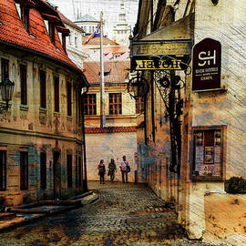 Narrow Streets in Prague by Bridget Mejer