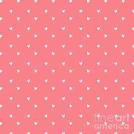 Polka Dot Hearts Seamless Repetitive Pattern by Milleflore Images