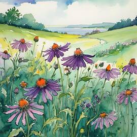 Purple Wildflowers by Bonnie Bruno