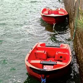 Red boats by Stephanie Moore