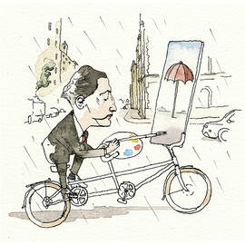 Salvador Dali's Surreal Summer in the City, by Barry Blitt