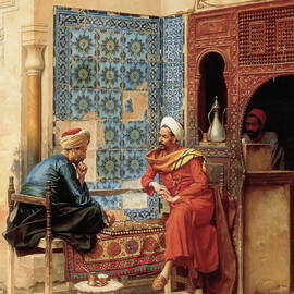 The Chess Game 1896 by Ludwig Deutsch