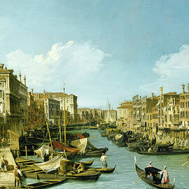 The Grand Canal near the Rialto Bridge, Venice 1730 by Canaletto