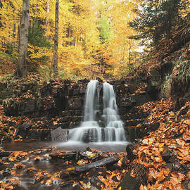 Waterfall in autumn packaging by Vaclav Sonnek