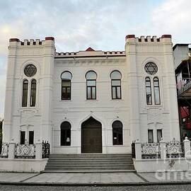 White Jewish synagogue building with Star of David Batumi Georgia by Imran Ahmed
