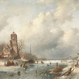 Winter Scene 1867 by Charles Leickert