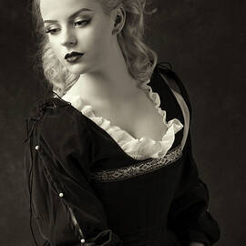 Young Renaissance Queen - Sepia  by Gary Thurman