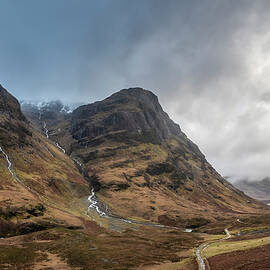 Majestic moody landscape image of Three Sisters in Glencoe in Sc by Matthew Gibson