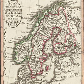 1798 Map Scandinavia Comprehending Sweden Norway and the Danish Isles by Toby McGuire