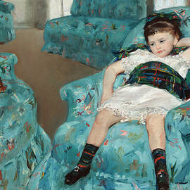 Little Girl in a Blue Armchair by Mary Cassatt by Mango Art