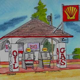 1929 Shell Oil Station by Paul Meinerth