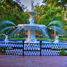 Forsyth Park Fountain Savannah Georgia by Paul Lindner