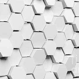 Hexagon pattern background. Modern technology and network concept by Michal Bednarek