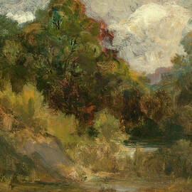 Landscape, trees by Edward Mitchell Bannister