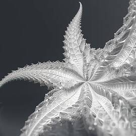 white abstract starfish sea creature wallpaper background elegant minimal subtle light grey shadow luminous product packaging or display backdrop technology or luxury concept fractal 3d rendering by N Akkash