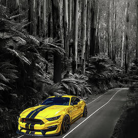 2020 Shelby GT500 yellow v1  by John Straton