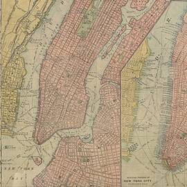 3717 Map Of New York City, South Section by World Art Collective