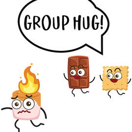 Group Hug Camping Camper Campfire Smore Marshmallows by Toms Tee Store