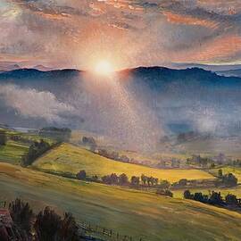 Laura Knight - SUNDOWN 1947 by Laura Knight