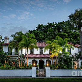 613 W Venice Ave, Venice, Florida at Blue Hour by Liesl Walsh