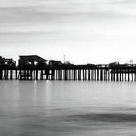 Capitola Wharf Pier Black and White Panorama Photo by Paul Velgos