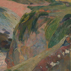 The Flageolet Player On The Cliff by Paul Gauguin