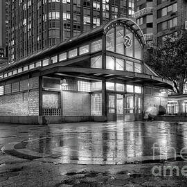 72nd Street Subway Station bw by Jerry Fornarotto