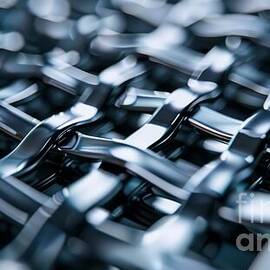A chrome mesh texture with a shallow depth of field by Michal Bednarek