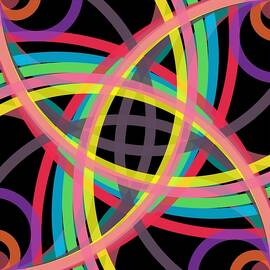 A COLOURFUL ARC GRAPH ALPHABET PATTERN 2 by CODED IMAGES