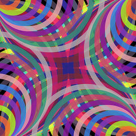 A COLOURFUL ARC GRAPH ALPHABET PATTERN 3 by CODED IMAGES