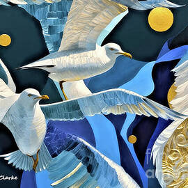 A Flurry of Gulls by Bunny Clarke