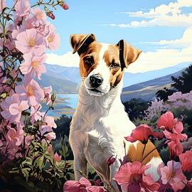 A Jack Russell Terrier's Floral Haven