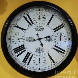 A Lovely Clock At Chefe Branco Restaurant, Faro, Portugal by Poet's Eye