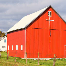 A Red Sided Barn by Ed Peterson